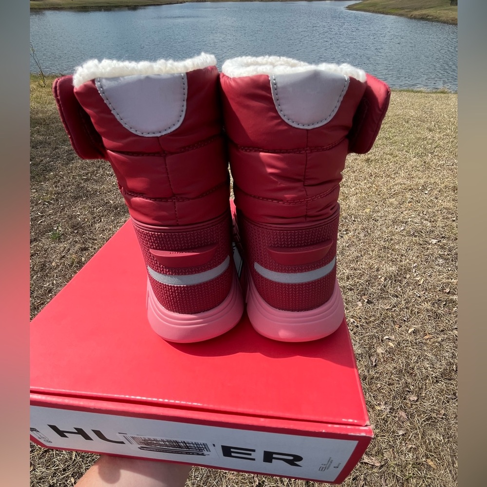 NWT Hunter BK Snow Boot In Purring Pink Size Girl 5 - Picture 10 of 14
